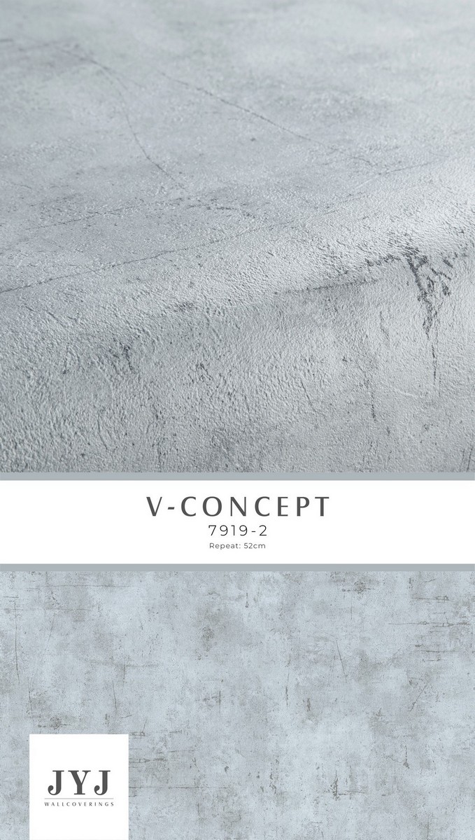 Giấy dán tường giả bê tông màu ghi 7919-2